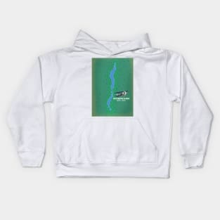 Maligne lake alberta Canada lake Kids Hoodie